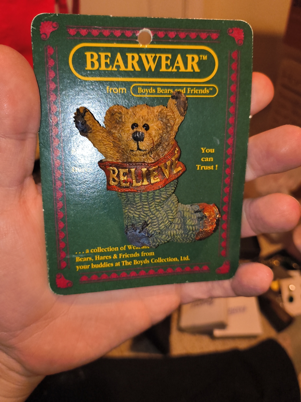 BEARWEAR 'Believe' Bear Holiday Brooch-